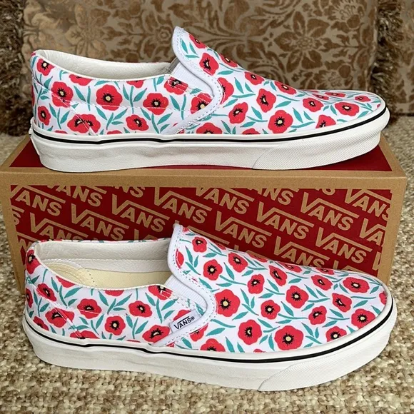Vans Classic Slip-On Flowers/True White WMNS