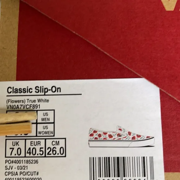 Vans Classic Slip-On Flowers/True White WMNS