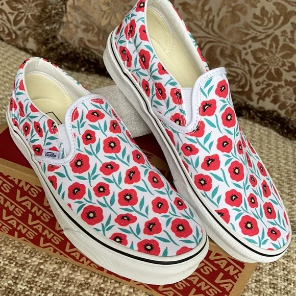 Vans Classic Slip-On Flowers/True White WMNS