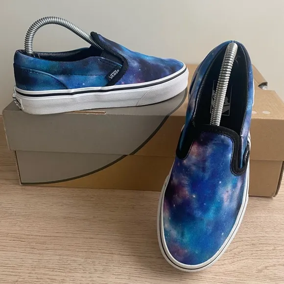 Vans Classic Slip On Galaxy Kids Sneakers- SZ 2 Y