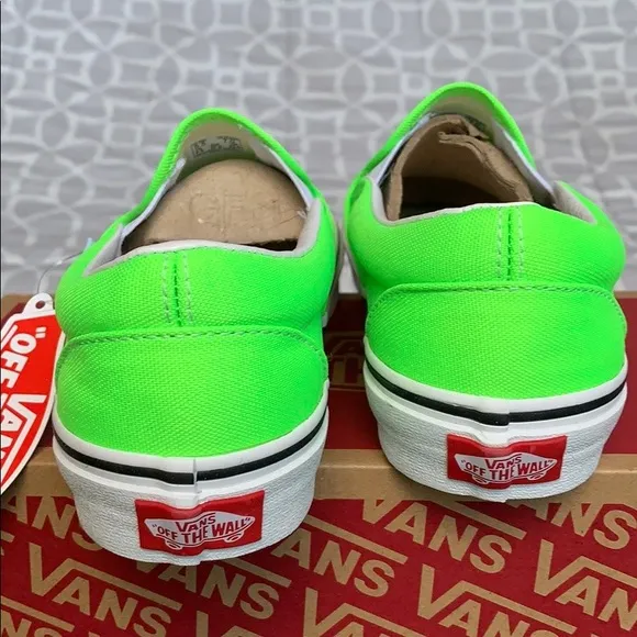 VANS CLASSIC SLIP-ON NEON GREEN GECKO/TRUE WHITE W