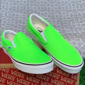 VANS CLASSIC SLIP-ON NEON GREEN GECKO/TRUE WHITE W