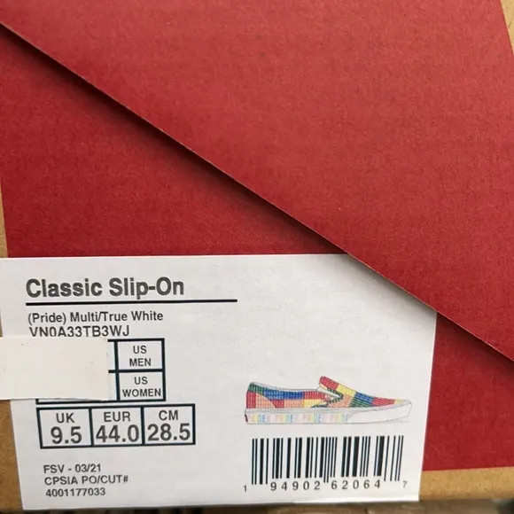 Vans Classic Slip On Pride Multi/True White WMNS