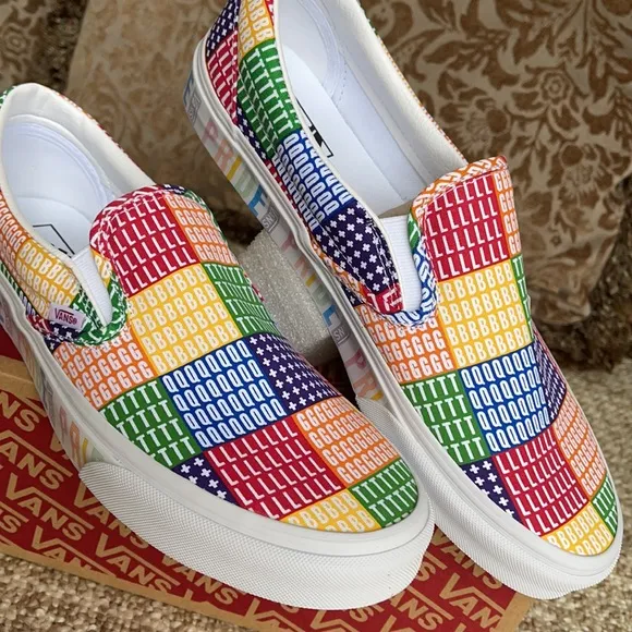 Vans Classic Slip On Pride Multi/True White WMNS