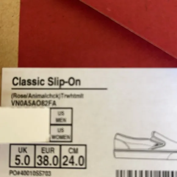 Vans Classic Slip On Rose/Animalchck Trwht MENS