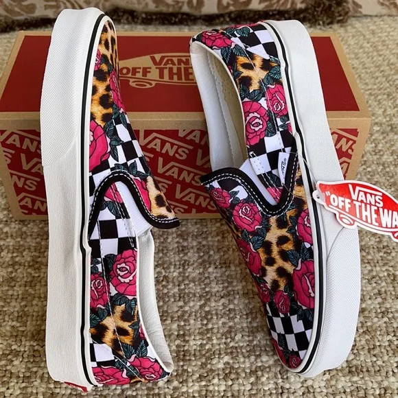 Vans Classic Slip On Rose/Animalchck Trwht MENS
