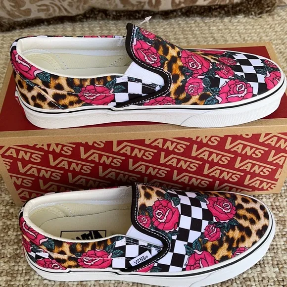 Vans Classic Slip On Rose/Animalchck Trwht MENS