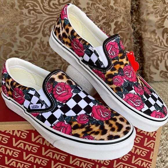 Vans Classic Slip On Rose/Animalchck Trwht MENS