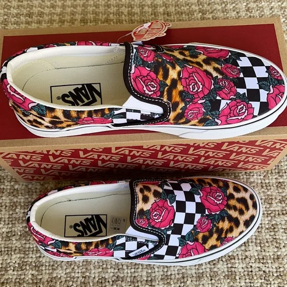 Vans Classic Slip On Rose/Animalchck Trwht MENS