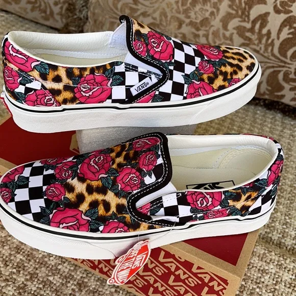 Vans Classic Slip On Rose/Animalchck Trwht MENS