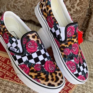 Vans Classic Slip On Rose/Animalchck Trwht MENS