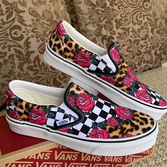 Vans Classic Slip On Rose/Animalchck Trwht MENS
