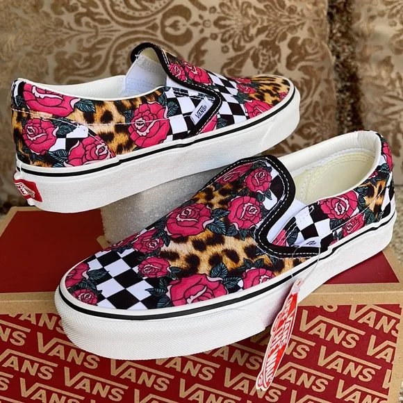 Vans Classic Slip On Rose/Animalchck Trwht MENS