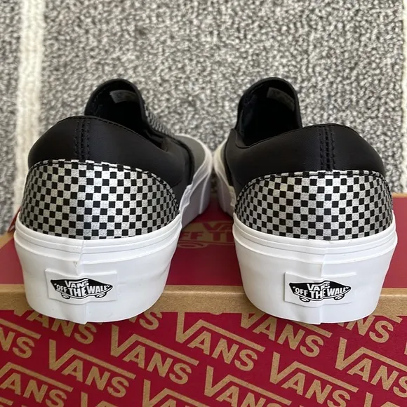 Vans Classic Slip-On Sparkle Check Black/True White WMNS sneakers-platforms