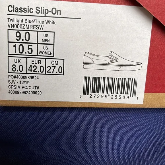 Vans Classic Slip On Twilight Blue/True White Men’s sneakers