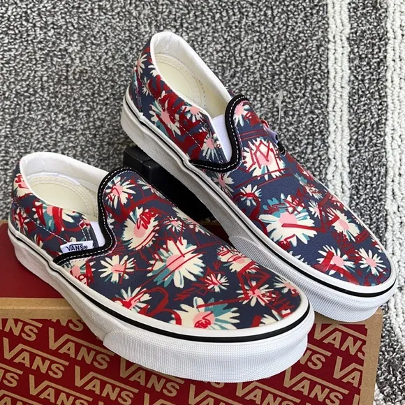 Vans Classic Slip-on Vans Crew Floral/Red MENS