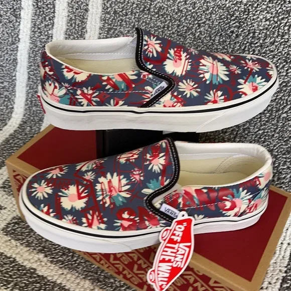 Vans Classic Slip-on Vans Crew Floral/Red MENS