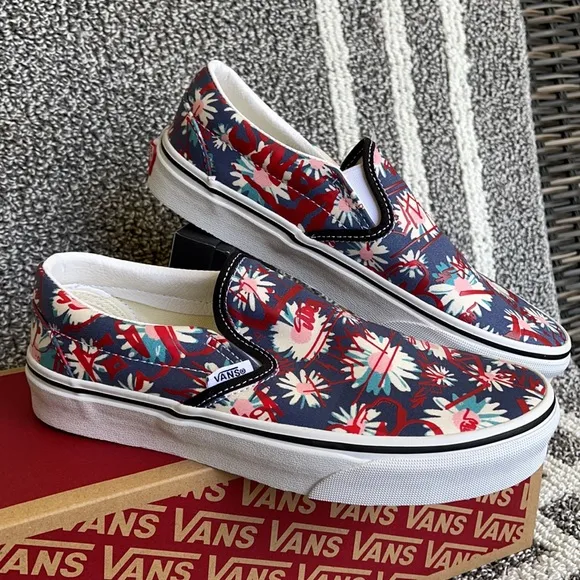 Vans Classic Slip-on Vans Crew Floral/Red MENS