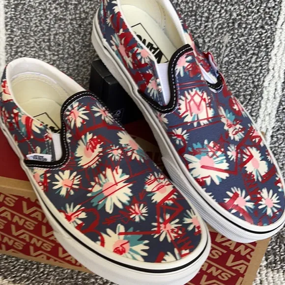 Vans Classic Slip-on Vans Crew Floral/Red MENS