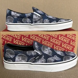 Vans Classic Slip-On Wireframe Skulls Black / True White WMNS