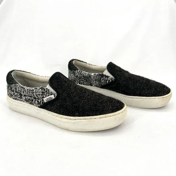 Vans Classic Slip On Sneakers in Black and White size 7