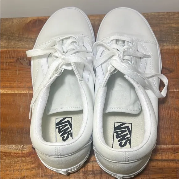 Vans Classic White Sneakers, Men’s 10