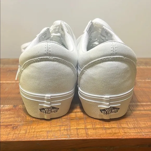 Vans Classic White Sneakers, Men’s 10