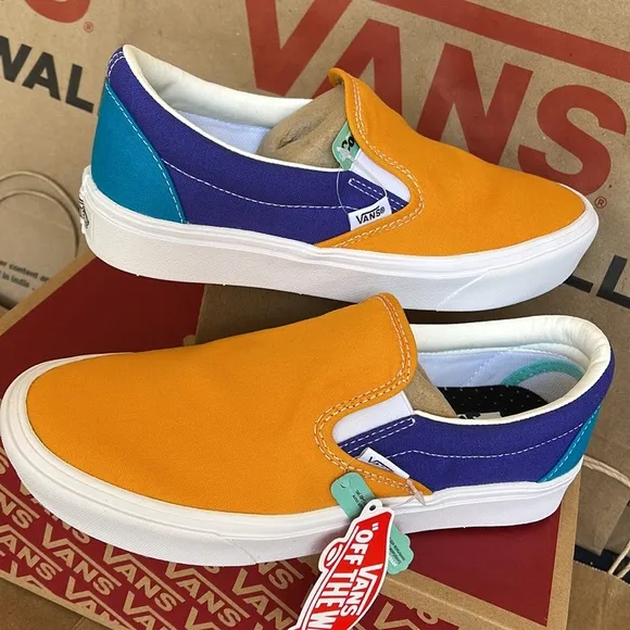 Vans Comfycush Slip-On Multi Block Multi/True White sneakers WMNS