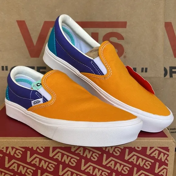 Vans Comfycush Slip-On Multi Block Multi/True White sneakers WMNS