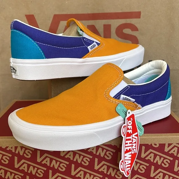 Vans Comfycush Slip-On Multi Block Multi/True White sneakers WMNS