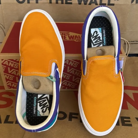 Vans Comfycush Slip-On Multi Block Multi/True White sneakers WMNS