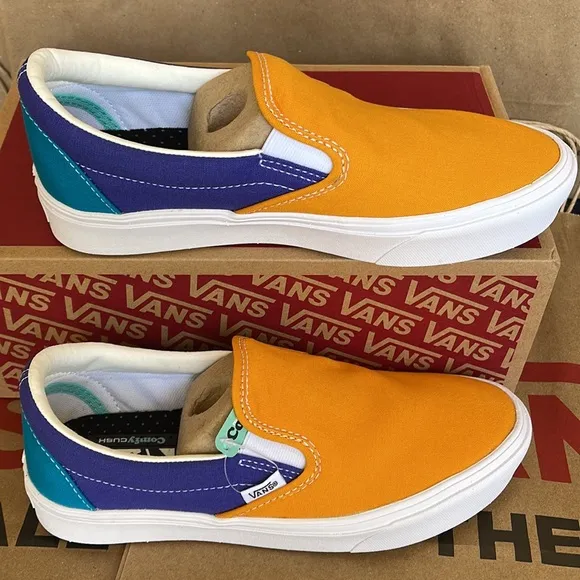 Vans Comfycush Slip-On Multi Block Multi/True White sneakers WMNS