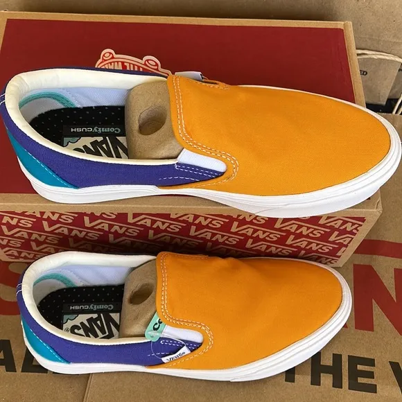 Vans Comfycush Slip-On Multi Block Multi/True White sneakers WMNS