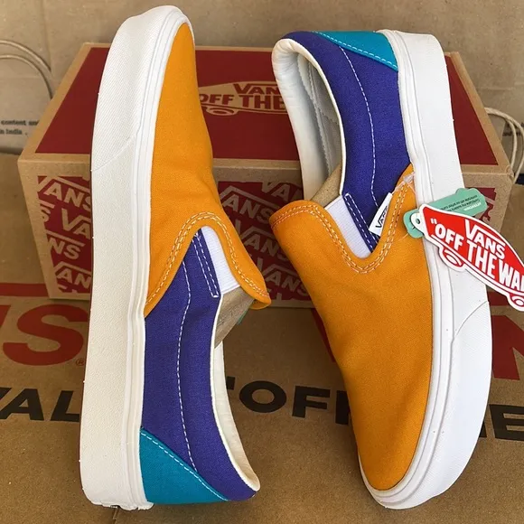 Vans Comfycush Slip-On Multi Block Multi/True White sneakers WMNS