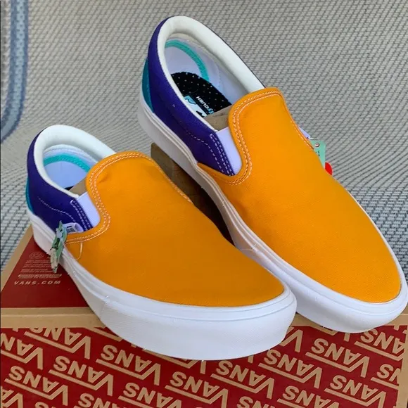 VANS COMFYCUSH SLIP ON MULTI BLOCK MULTI/Trwht Men
