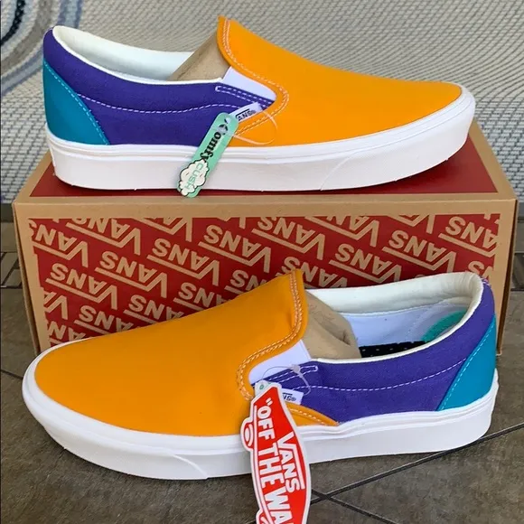 VANS COMFYCUSH SLIP ON MULTI BLOCK MULTI/Trwht Men