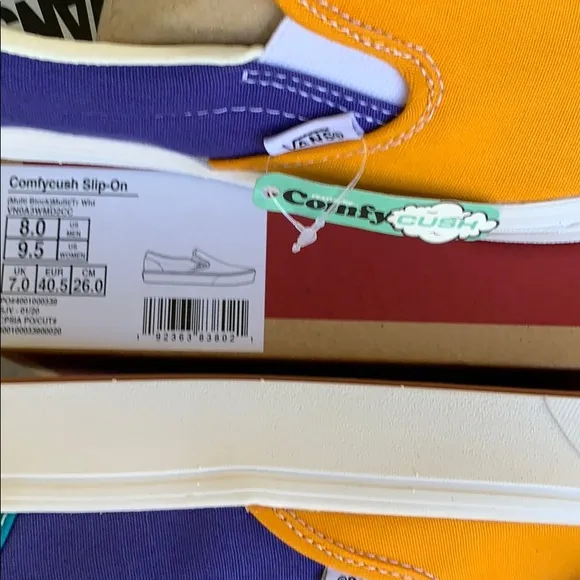 VANS COMFYCUSH SLIP ON MULTI BLOCK MULTI/Trwht Men
