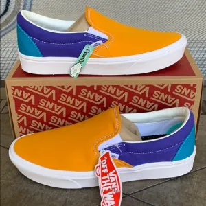 VANS COMFYCUSH SLIP ON MULTI BLOCK MULTI/Trwht Men