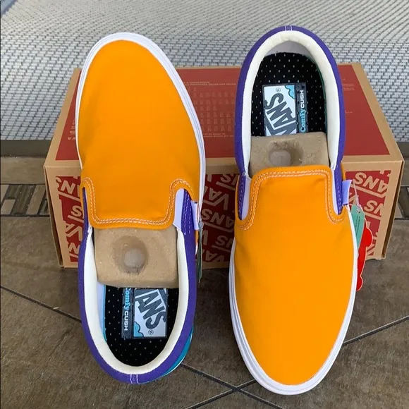 VANS COMFYCUSH SLIP ON MULTI BLOCK MULTI/Trwht Men