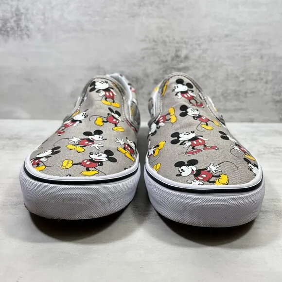 Vans Disney Mickey Mouse Classic Slip On Sneakers - Men's Size 11.5
