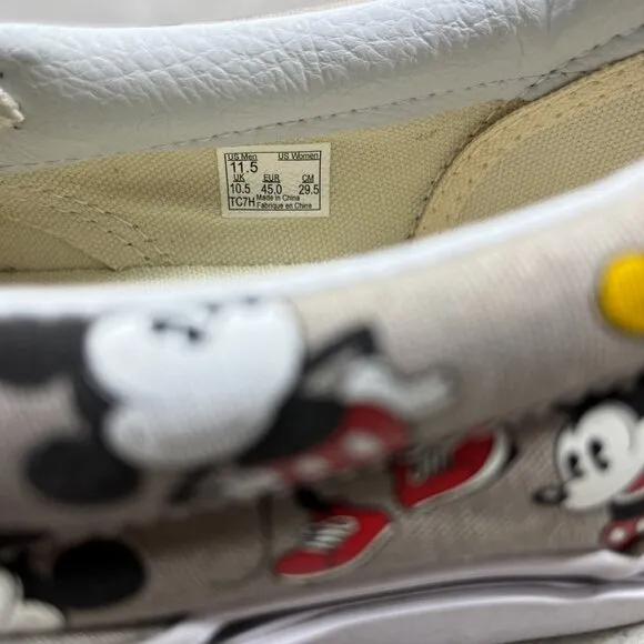 Vans Disney Mickey Mouse Classic Slip On Sneakers - Men's Size 11.5