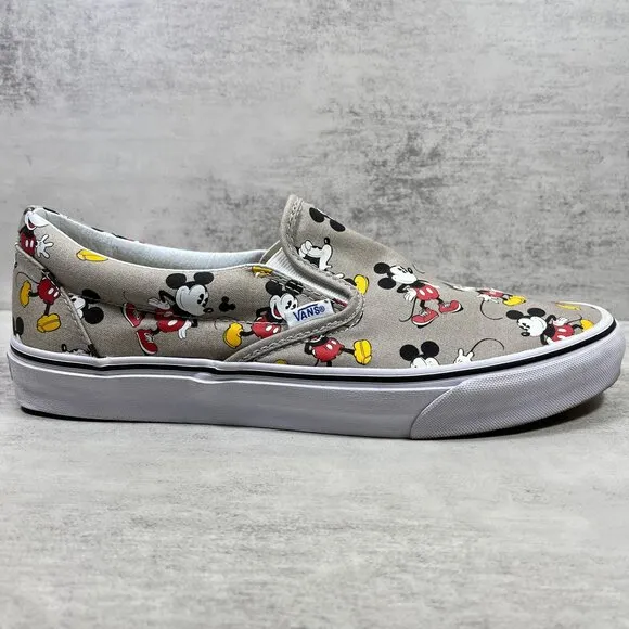 Vans Disney Mickey Mouse Classic Slip On Sneakers - Men's Size 11.5