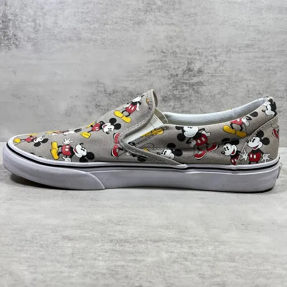 Vans Disney Mickey Mouse Classic Slip On Sneakers - Men's Size 11.5