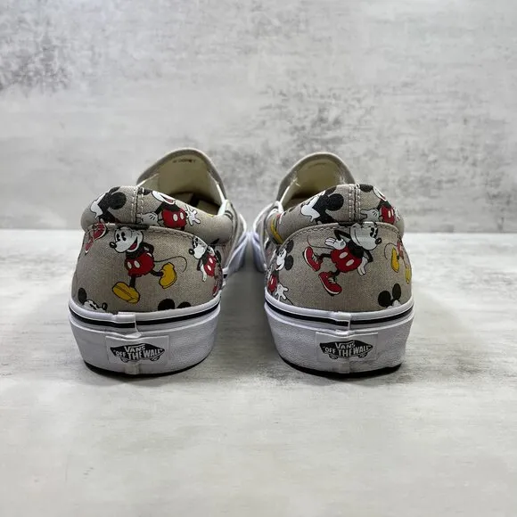 Vans Disney Mickey Mouse Classic Slip On Sneakers - Men's Size 11.5