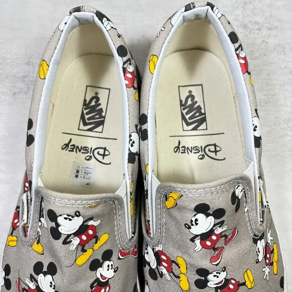 Vans Disney Mickey Mouse Classic Slip On Sneakers - Men's Size 11.5