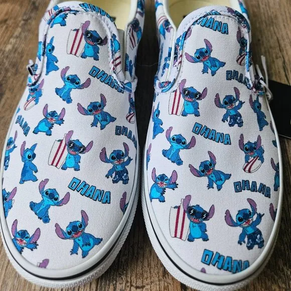 Vans Disney's 100 Stitch Slip-on Sneakers Size 2.5 (kids)