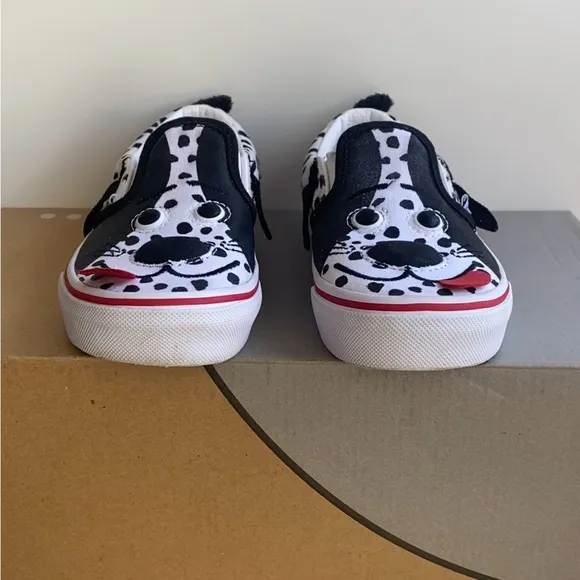 Vans Dog Slip On Black/White Kids Sneakers- SZ 13 C
