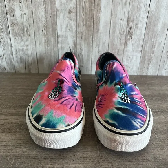 Vans Grateful Dead Tie Dye Slip On Sneakers 8.5