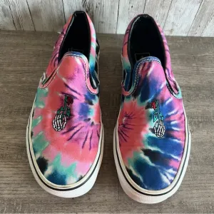 Vans Grateful Dead Tie Dye Slip On Sneakers 8.5