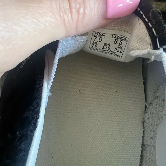 Vans Leopard Print Sherpa Slip-On 59 Sneakers 8.5